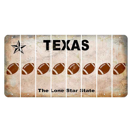 Texas Classic Cut License Plate Strips (Set of 8) Football