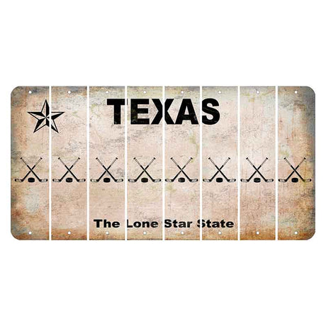 Texas Classic Cut License Plate Strips (Set of 8) Hockey