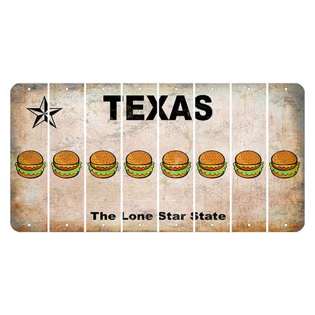 Texas Classic Cut License Plate Strips (Set of 8) Hamburger