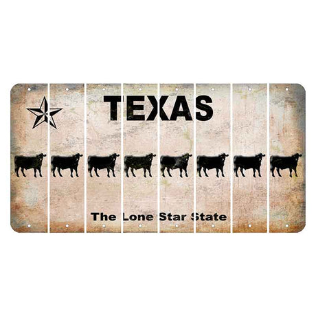 Texas Classic Cut License Plate Strips (Set of 8) Dairy Cow