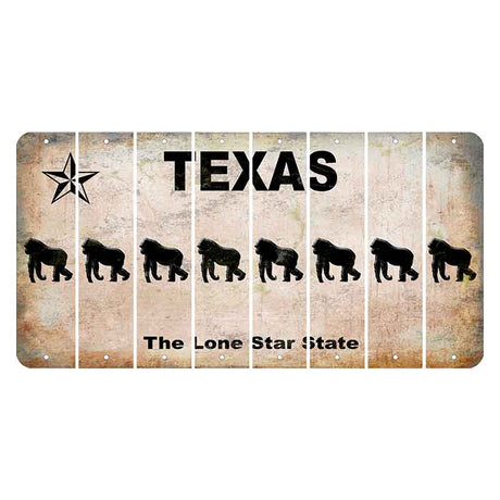 Texas Classic Cut License Plate Strips (Set of 8) Gorilla