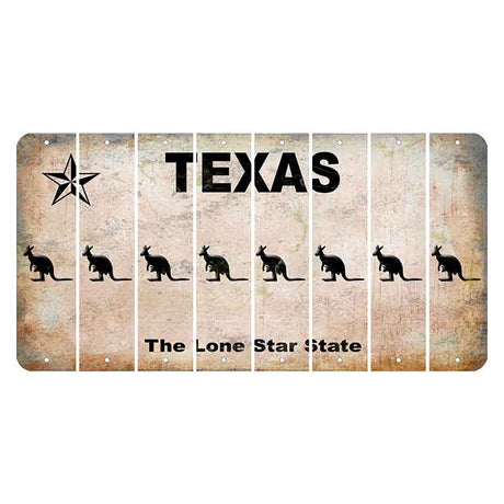 Texas Classic Cut License Plate Strips (Set of 8) Kangaroo