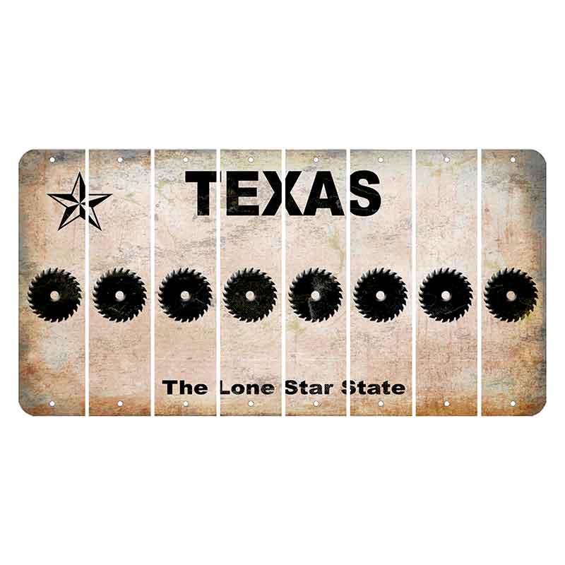 Texas Classic Cut License Plate Strips (Set of 8) Saw Blade