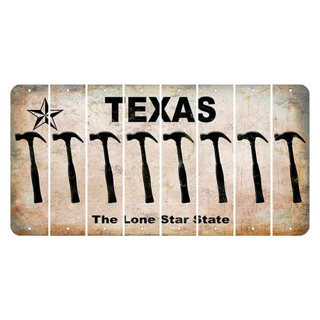 Texas Classic Cut License Plate Strips (Set of 8) Hammer