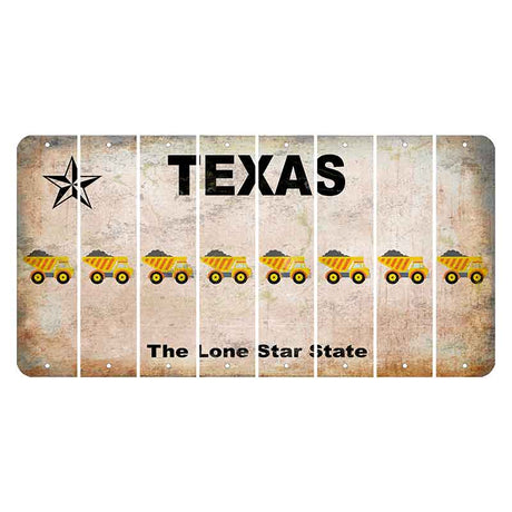 Texas Classic Cut License Plate Strips (Set of 8) Dump Truck