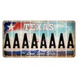 Texas Davis Mountains Cut License Plate Strips (Set of 8) A