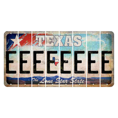 Texas Davis Mountains Cut License Plate Strips (Set of 8) E