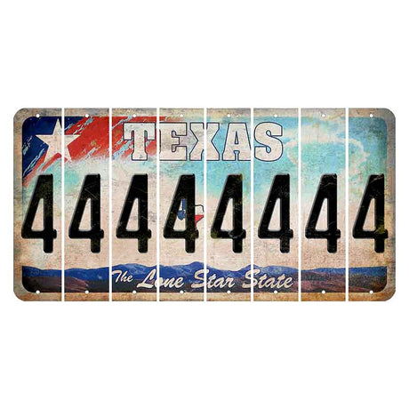 Texas Davis Mountains Cut License Plate Strips (Set of 8) 4