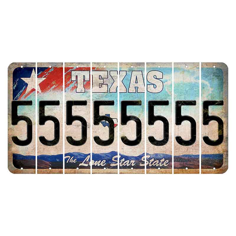 Texas Davis Mountains Cut License Plate Strips (Set of 8) 5