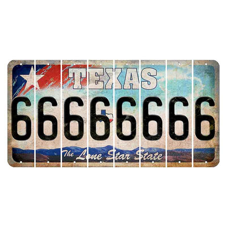 Texas Davis Mountains Cut License Plate Strips (Set of 8) 6