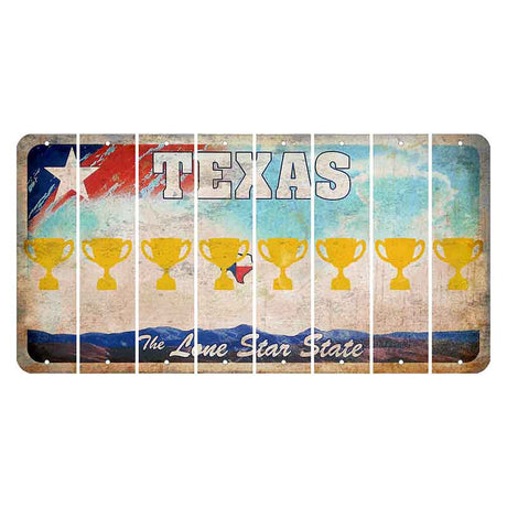 Texas Davis Mountains Cut License Plate Strips (Set of 8) Trophy