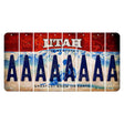 Utah Ski Cut License Plate Strips (Set of 8) A