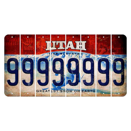 Utah Ski Cut License Plate Strips (Set of 8) 9