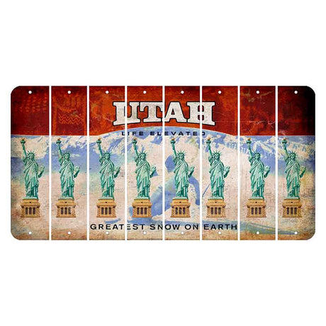 Utah Ski Cut License Plate Strips (Set of 8) Statue of Liberty