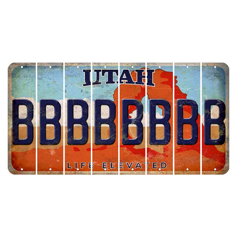 Utah Arch Cut License Plate Strips (Set of 8) B