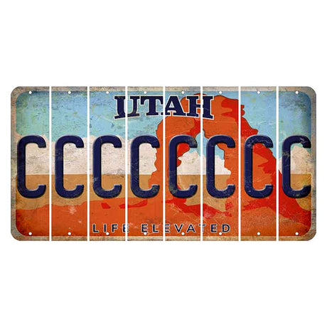 Utah Arch Cut License Plate Strips (Set of 8) C