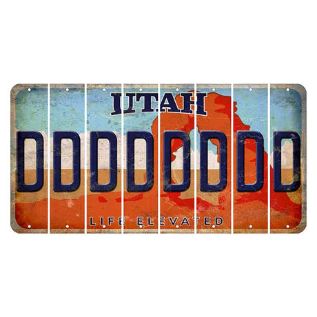 Utah Arch Cut License Plate Strips (Set of 8) D