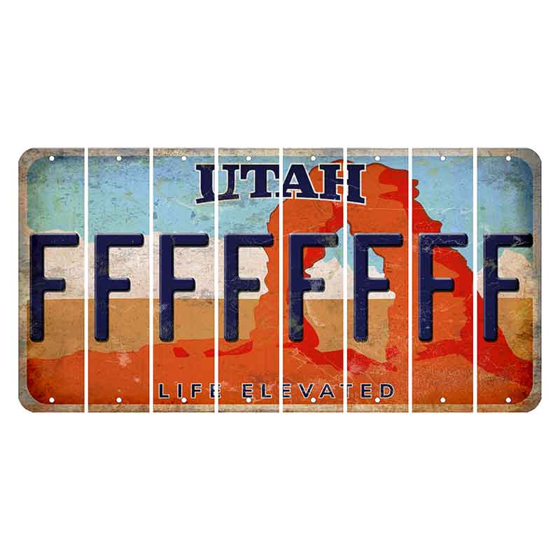 Utah Arch Cut License Plate Strips (Set of 8) F