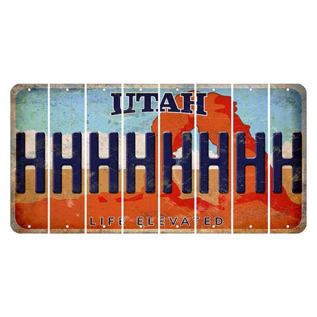 Utah Arch Cut License Plate Strips (Set of 8) H