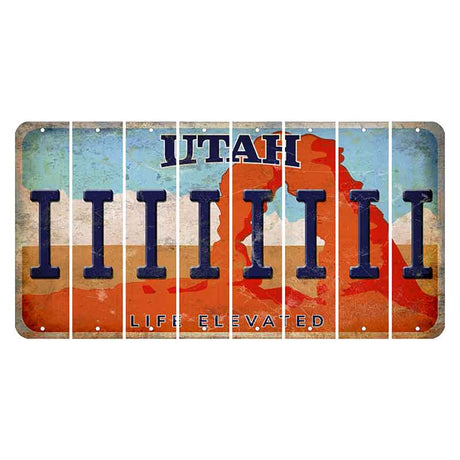 Utah Arch Cut License Plate Strips (Set of 8) I