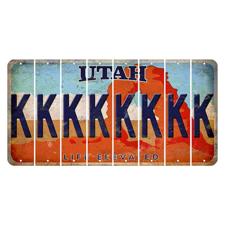 Utah Arch Cut License Plate Strips (Set of 8) K