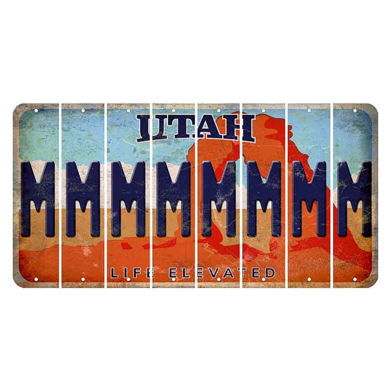 Utah Arch Cut License Plate Strips (Set of 8) M