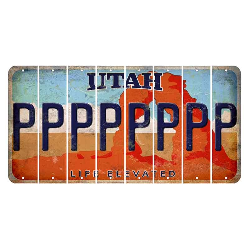 Utah Arch Cut License Plate Strips (Set of 8) P