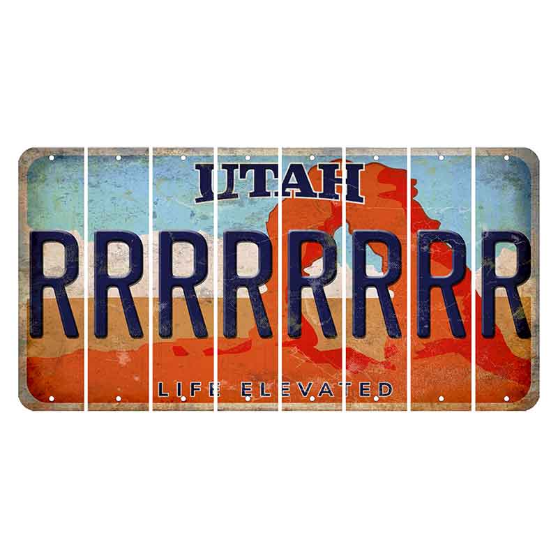 Utah Arch Cut License Plate Strips (Set of 8) R