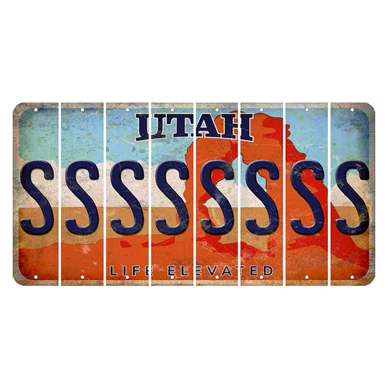 Utah Arch Cut License Plate Strips (Set of 8) S