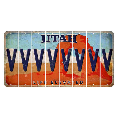 Utah Arch Cut License Plate Strips (Set of 8) V