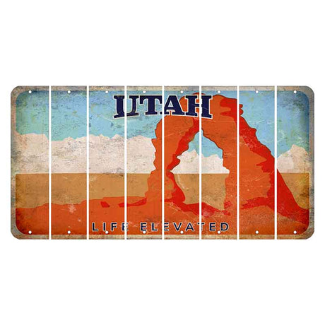 Utah Arch Cut License Plate Strips (Set of 8) Blank