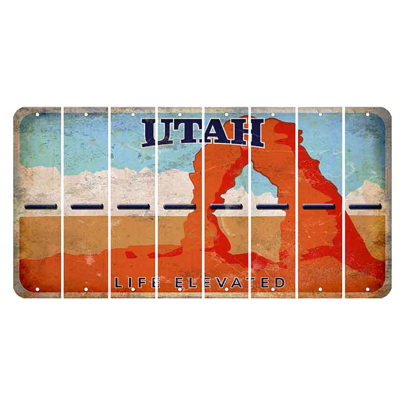 Utah Arch Cut License Plate Strips (Set of 8) Hyphen