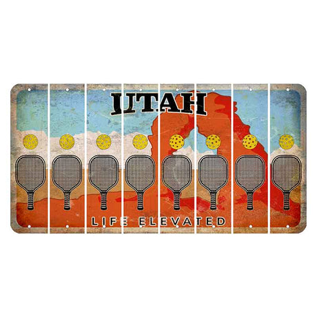 Utah Arch Cut License Plate Strips (Set of 8) Pickleball