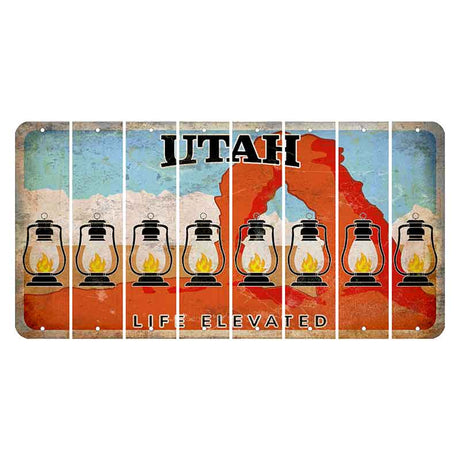 Utah Arch Cut License Plate Strips (Set of 8) Lantern