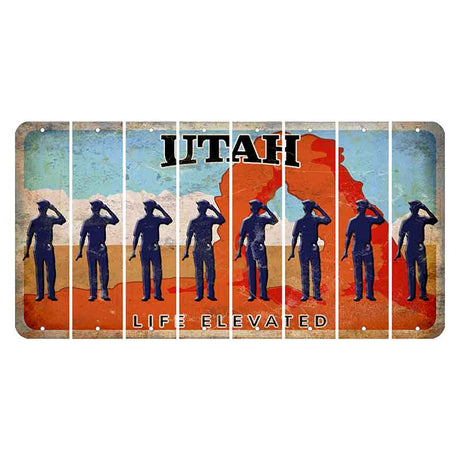 Utah Arch Cut License Plate Strips (Set of 8) Police Officer