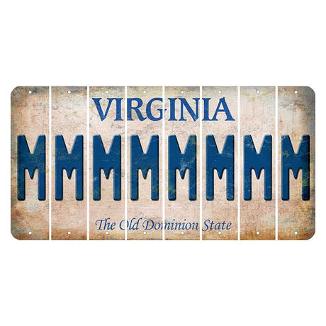 Virginia Cut License Plate Strips (Set of 8) M