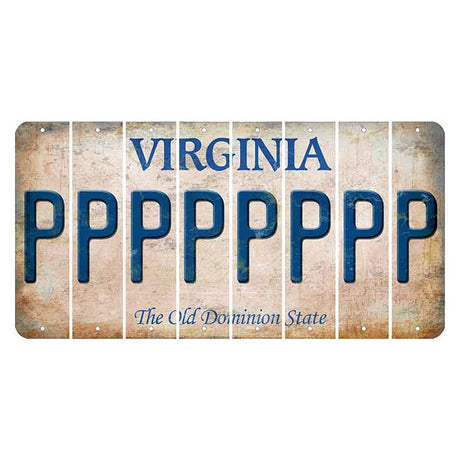 Virginia Cut License Plate Strips (Set of 8) P