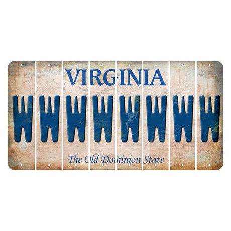 Virginia Cut License Plate Strips (Set of 8) W