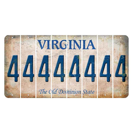 Virginia Cut License Plate Strips (Set of 8) 4