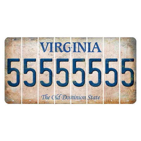 Virginia Cut License Plate Strips (Set of 8) 5