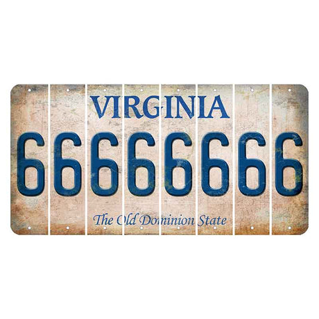 Virginia Cut License Plate Strips (Set of 8) 6