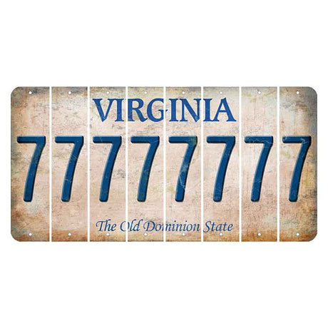 Virginia Cut License Plate Strips (Set of 8) 7