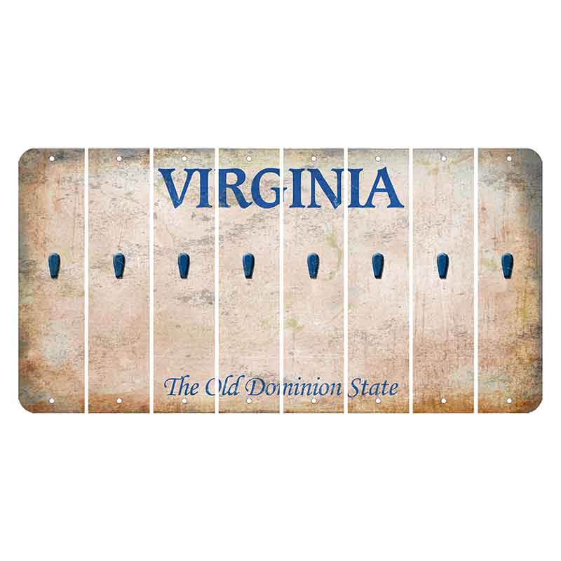 Virginia Cut License Plate Strips (Set of 8) Apostrophe