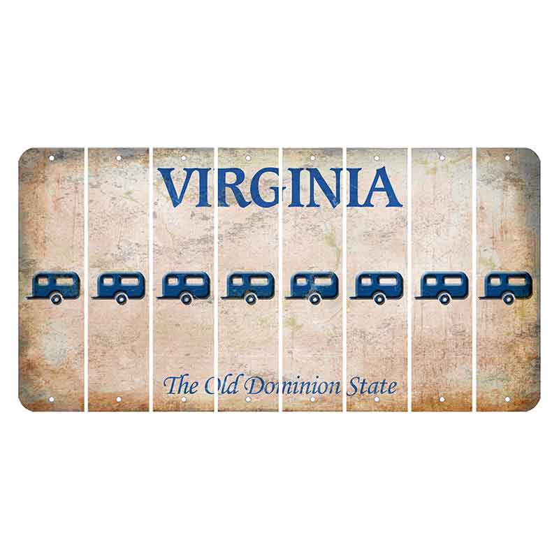 Virginia Cut License Plate Strips (Set of 8) Trailer