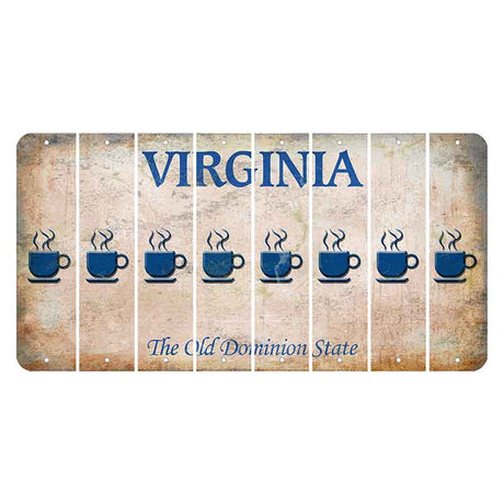 Virginia Cut License Plate Strips (Set of 8) Coffee Mug