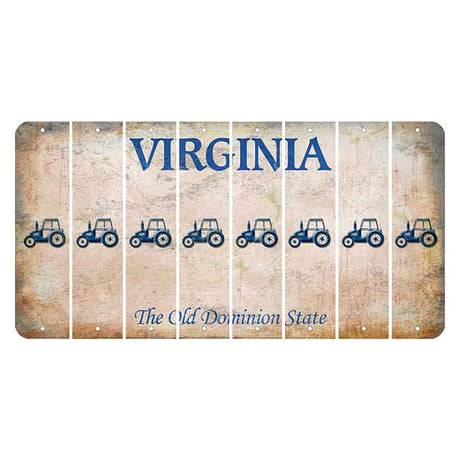 Virginia Cut License Plate Strips (Set of 8) Tractor