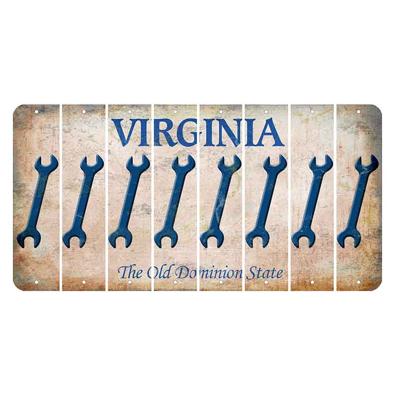 Virginia Cut License Plate Strips (Set of 8) Wrench