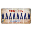 Virginia Jamestown Cut License Plate Strips (Set of 8) A