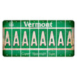 Vermont Green Mountain State Cut License Plate Strips (Set of 8) A