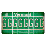 Vermont Green Mountain State Cut License Plate Strips (Set of 8) G